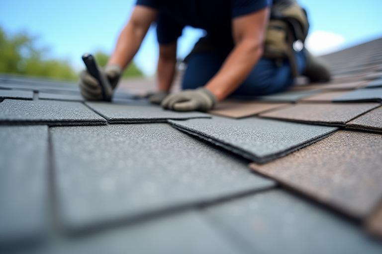 Residential asphalt shingle roofing installation